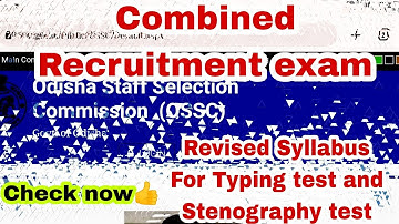 OSSC revised syllabus // Stenographer, Junior Clerk cum Librarian, Storekeeper Posts // Check now
