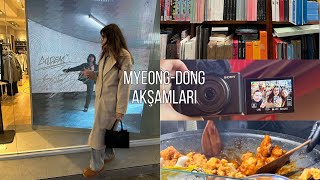 MYEONG-DONG AKŞAMLARI!🛍️ Sokak lezzetlerinin asıl merkezi 🌭, giyim fiyatları📍#ilaydainseoul day-6