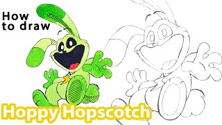 How to draw Hoppy Hopscotch | Project Playtime Smiling Critters