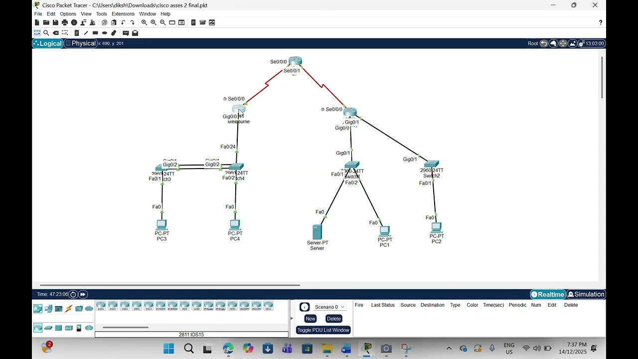 Assessment 3: Design, Critique and Enhancement, Routing and switching