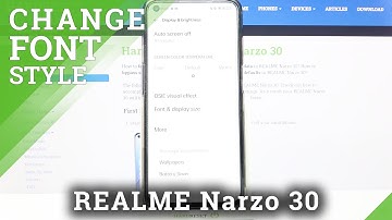 How to Change Font Style in REALME Narzo 30 – Find Font Settings