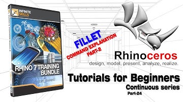 Rhino Tutorials for beginners | Rhinoceros 3D | Part 24 | Fillet Corner Command