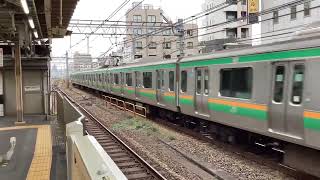 E231系＋E231系上野東京ライン宇都宮線普通宇都宮行き蒲田駅通過