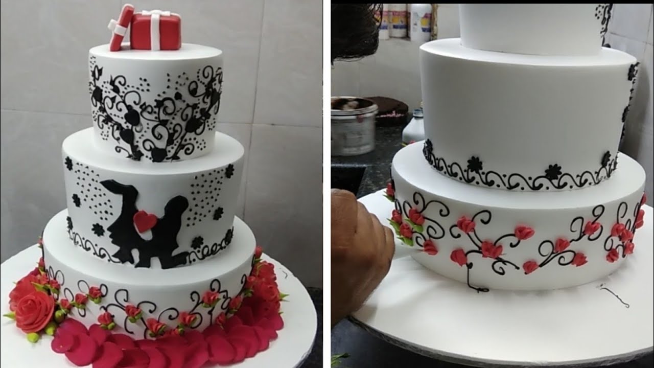 How To Make Three step Engagement cake wedding cake Anniversary cake