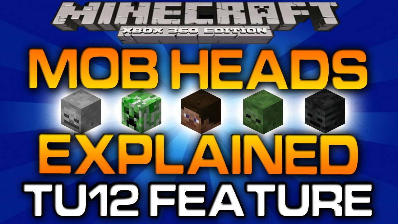 Minecraft Xbox MOB HEADS EXPLAINED TU12 Feature! (What Do They Do