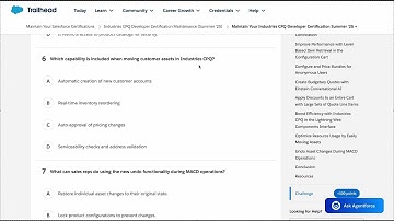 Industries CPQ Developer Certification Maintenance Summer ’25