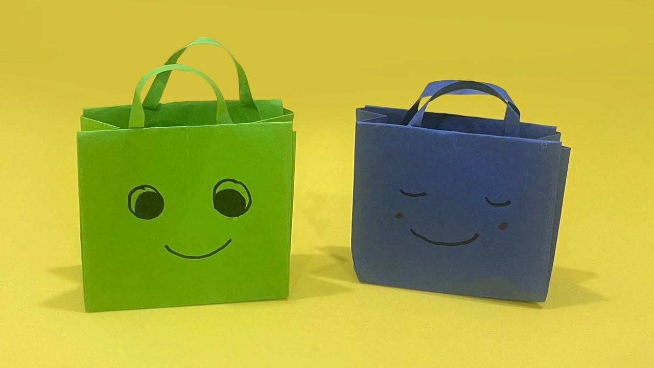 Origami Paper Bag how to make paper bag YouTube