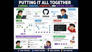 Git. DevOps lessons. Putting It All Together (Merges, Rebases, Conflicts, and GitHub Collab)