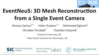 [3DV 2026] EventNeuS: 3D Mesh Reconstruction from a Single Event Camera