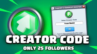 🚨 Creator Code with ONLY 25 FOLLOWERS! 🚨 How to become a Supercell Content Creator + Code!