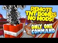 Minecraft | REMOTE TNT BOMBS! | HUGE Explosions! | Only One Command (Minecraft Redstone)