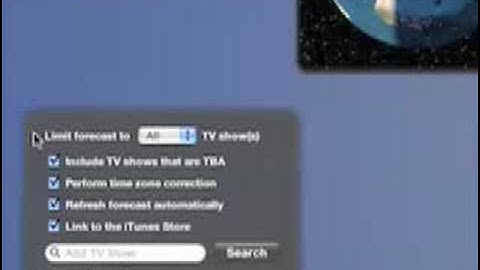 Mac Dashboard Widgets: TV Forcast