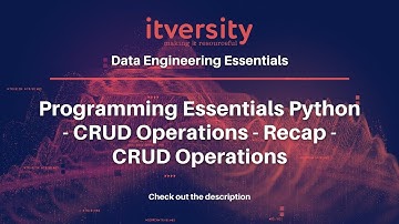 Programming Essentials Python - CRUD Operations - Recap - CRUD Operations