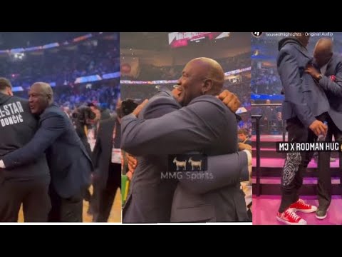 Michael Jordan is a HUGGING MACHINE at the NBA Top 75 Players of All Time Event!