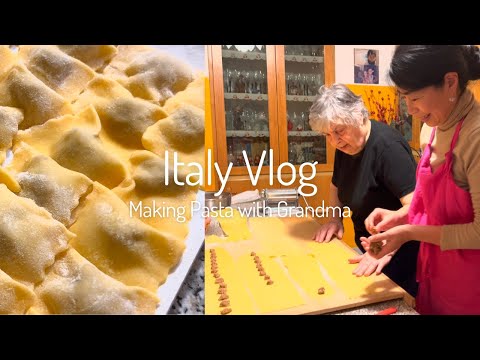 イタリア おばあちゃんとパスタ作り／手作りラビオリ【イタリア vlog】 #11