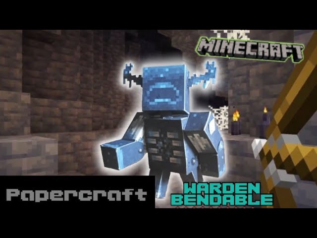 Made Minecraft Warden Papercraft 1.17 caves & cliffs update! 