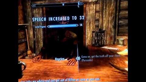 Skyrim -  Get speech to 100 in 10 minutes {GLITCH}