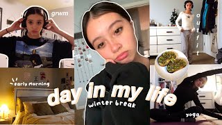 WINTER BREAK day in my life🕯| rainy days, cooking, movies, yoga and more screenshot 4