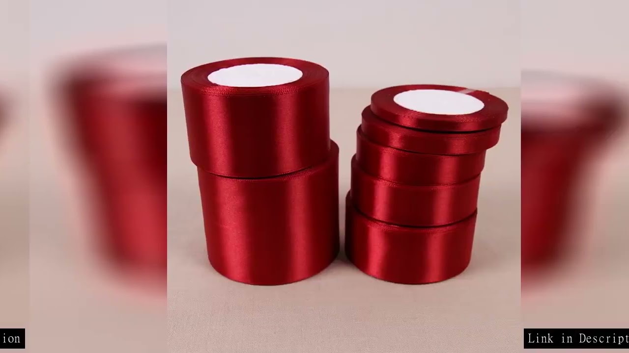 Single Face Satin Ribbon Bright Red 25 Yards Wholesale DIY Supplies Gift Wrapping Christmas Apparel