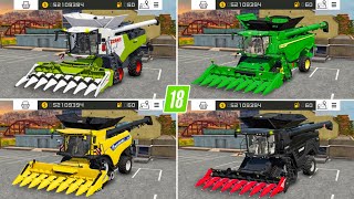 New Holland & Massey Harvester In Fs18 | Fs18 Multiplayer | Timelapse |