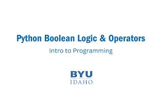 Python Boolean Logic & Operators: Master And, Or, Not in 5 Minutes