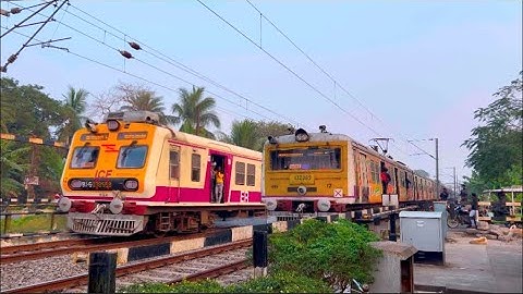 Quick Accelerating Katwa - Howrah - Katwa ICF & Onol EMU Local Train Skip RailGate | Indian Railways