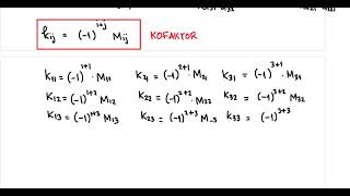 Minor, Kofaktor, matriks Kofaktor, Adjoin, Invers Matriks 3x3