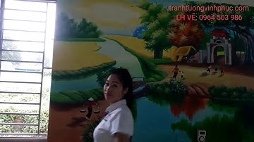 VẼ TRANH ĐỒNG QUÊ 3D TẠI TRIỀU DƯƠNG -PHÚ BÌNH - THÁI NGUYÊN 0964 503 986