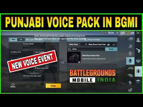 New BGMI VOICE PACK 😍 | bgmi funny voice pack in Punjabi 😂 - YouTube