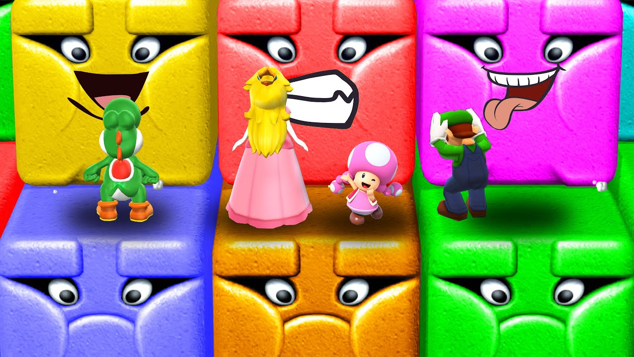 Mario Party 10 Coin Challenge Yoshi vs Peach vs Toadette vs Luigi | MARIO CRAZY