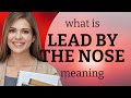 Lead by the nose • meaning of LEAD BY THE NOSE