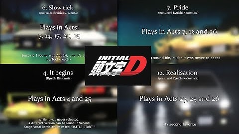 All Unreleased Sound Files From Initial D: First Stage