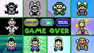 All Luigi GB - GBC - GBA GAME OVER Screens [Hacks + Official]
