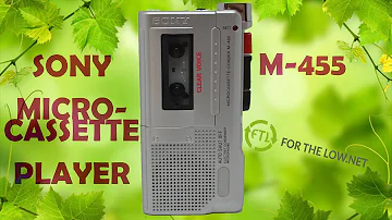 Sony Portable Microcassette Player and Recorder (M-455) with Clear Voice and Auto Shut Off - Demo