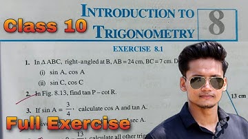 Exercise 8.1 Class 10 | Introduction to Trigonometry | Class 10 NCERT | Ex 8.1 CBSE Rajmith study