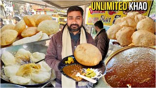 Unlimited Paneer wale Chole Bhature in Rs 19 Only | Street Food India