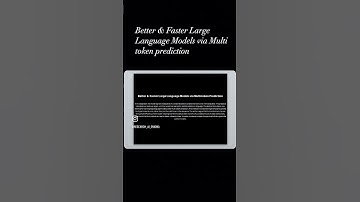 Better and Faster LLMs via Multi token prediction #generativeai #motivation #largelanguagemodel
