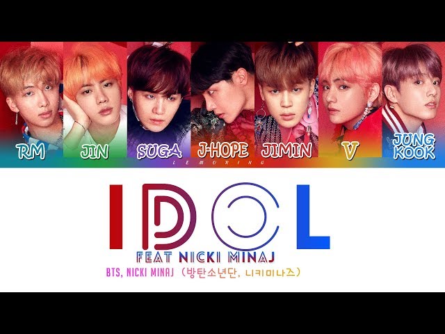 Bts (방탄소년단) - Idol (Feat. Nicki Minaj) [Color Coded Lyrics/Han/Rom/Eng] -  Youtube