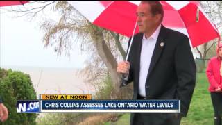 Chris Collins assesses Lake Ontario water levels