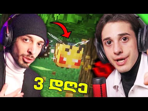 3 დღე Minecraft -ში!!! ft. @NikaTMG | Minecraft Survival #1