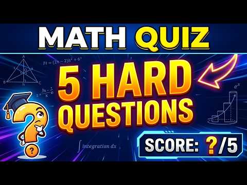 🧠 5 Extremely Hard Math Problems Only 1% Can Solve!