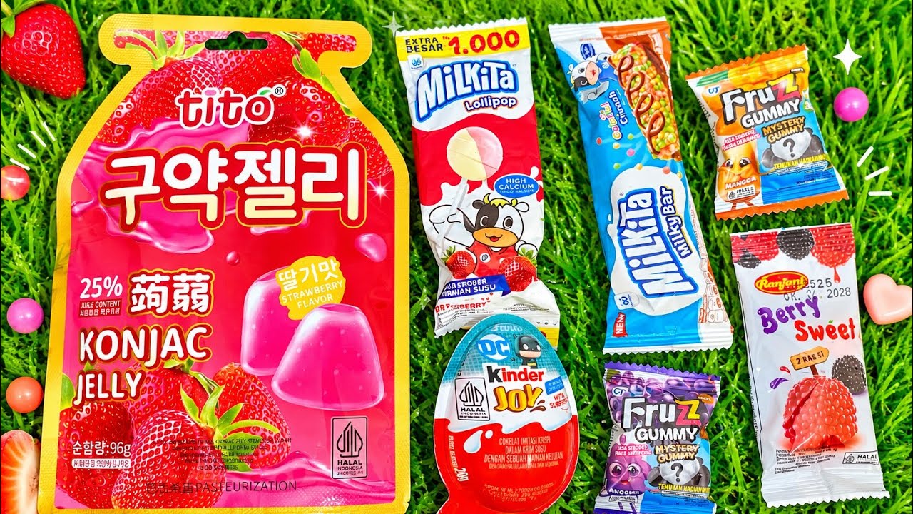Satisfying Candy ASMR Unboxing Giant Sweets and Rainbow Lollipops