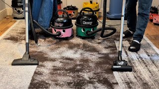 Numatic HENRY Original Foot vs Hairo brush Performance Test| Hetty & Harry 2 Hoovers Vacuuming