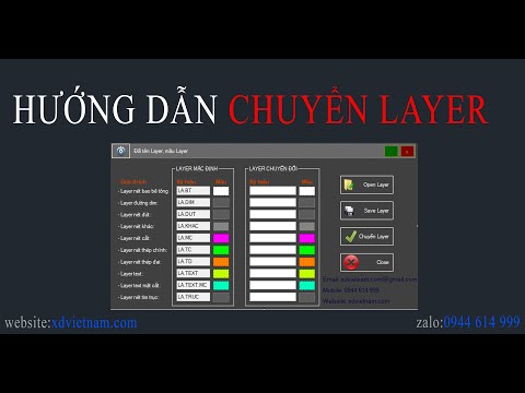 Video Hướng dẫn đổi tên và màu layer mặc định của phần mềm... - youtube
