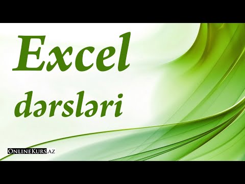 Excel dərsləri | Dərs 1