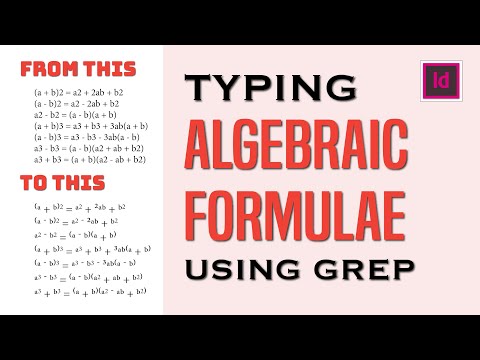 How to type Algebraic Formulae in InDesign