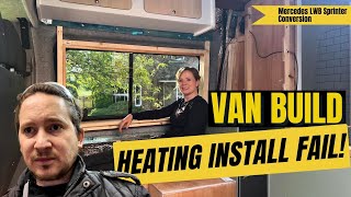 Van Build Struggles: Truma Heater Install & Bench Seat Progress | Our Toughest Day Yet!