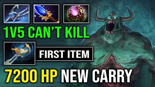 WTF First Item Echo Sabre 7200 HP Zombie Carry 3 Sec CD Spam Skill 1v5 Undying OC Harpoon Dota 2