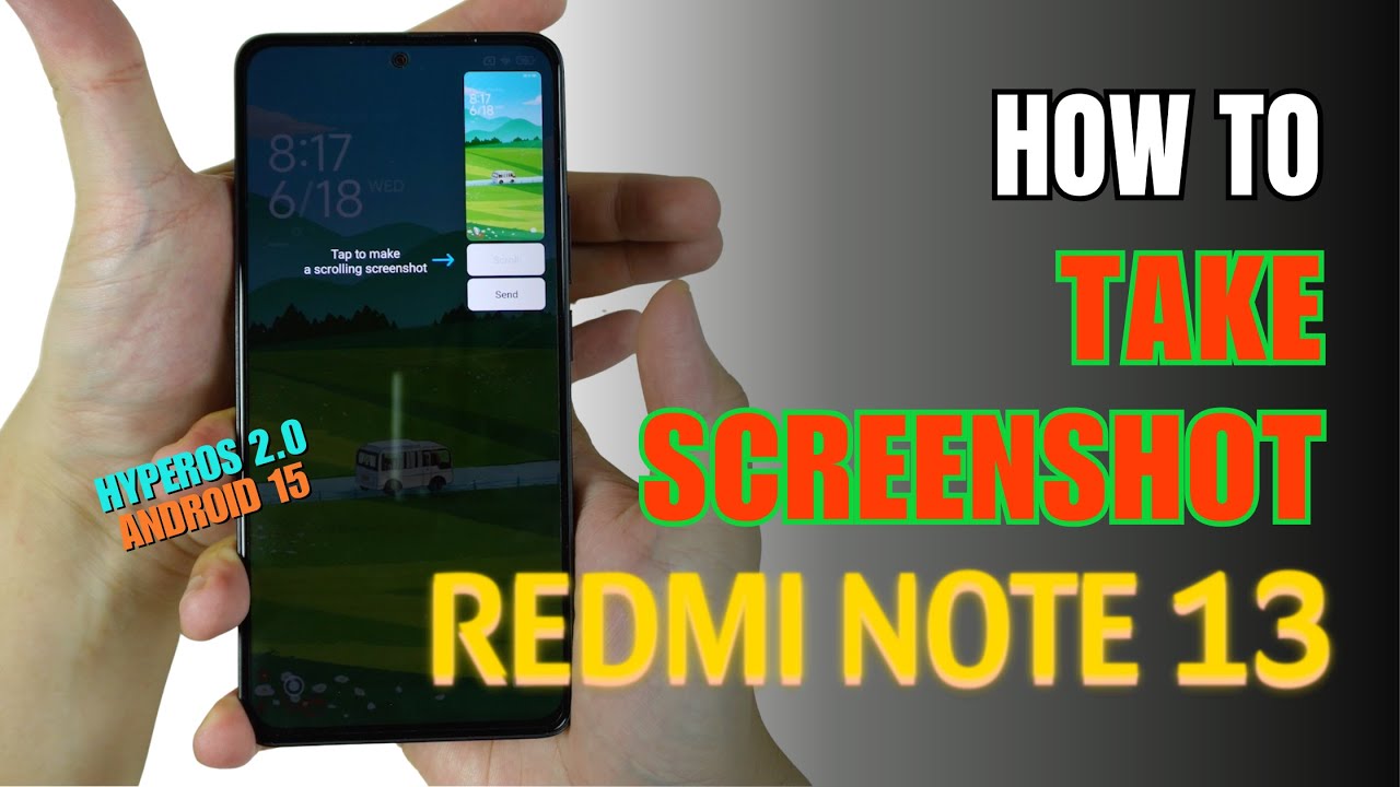 How to Take Screenshot Xiaomi Redmi Note 13 - HyperOS 2.0