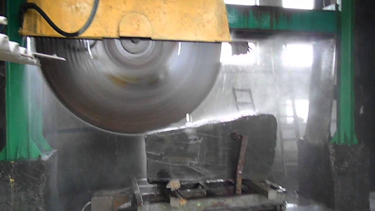 Резка гранита - YouTube